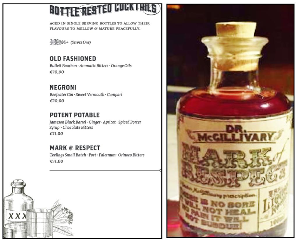 That day when you find a cocktail named after you … The Mark Of Respect